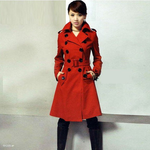Red Coat with Black Buttons